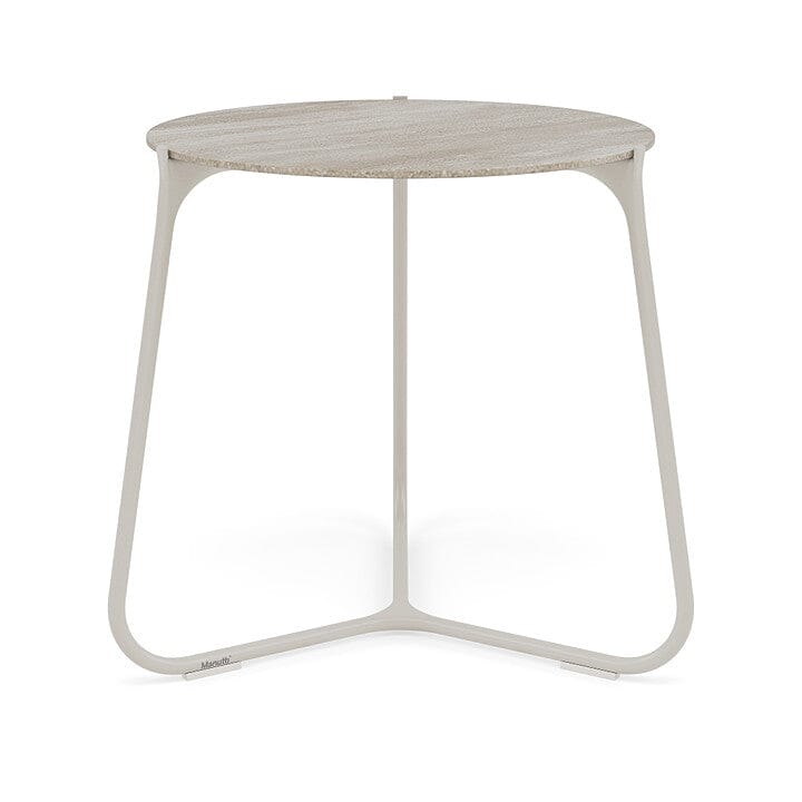 Manutti Mood Coffee table - Table basse ronde Ø 60cm h:56cm Plateau Céramique ou HPL Flint SF13 Ceramic Travertin Crema 12mm 5K74 