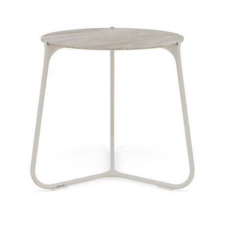 Manutti Mood Coffee table - Table basse ronde Ø 60cm h:56cm Plateau Céramique ou HPL Flint SF13 Ceramic Travertin Crema 12mm 5K74 