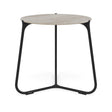 Manutti Mood Coffee table - Table basse ronde Ø 60cm h:56cm Plateau Céramique ou HPL Lava SF10 Ceramic Travertin Crema 12mm 5K74 