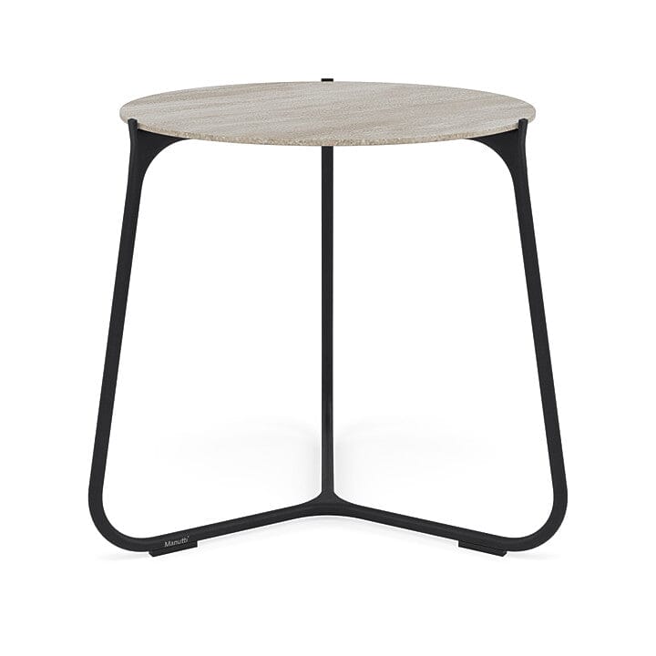 Manutti Mood Coffee table - Table basse ronde Ø 60cm h:56cm Plateau Céramique ou HPL Lava SF10 Ceramic Travertin Crema 12mm 5K74 