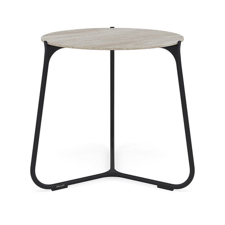Manutti Mood Coffee table - Table basse ronde Ø 60cm h:56cm Plateau Céramique ou HPL Lava SF10 Ceramic Travertin Crema 12mm 5K74 