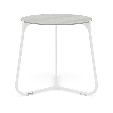 Manutti Mood Coffee table - Table basse ronde Ø 60cm h:56cm Plateau Céramique ou HPL White SF08 Ceramic Perla 6mm 6K66 