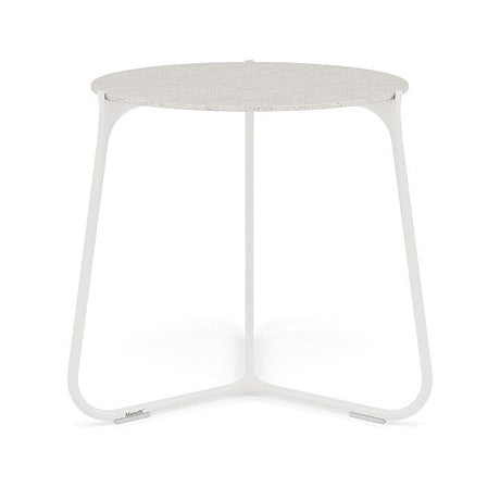 Manutti Mood Coffee table - Table basse ronde Ø 60cm h:56cm Plateau Céramique ou HPL White SF08 Ceramic Speckled Sand 12mm 5K73 