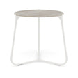 Manutti Mood Coffee table - Table basse ronde Ø 60cm h:56cm Plateau Céramique ou HPL White SF08 Ceramic Travertin Crema 12mm 5K74 