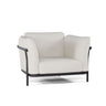 Manutti Nami Fauteuil Club Lounge, coussins non inclus Lava AF10 