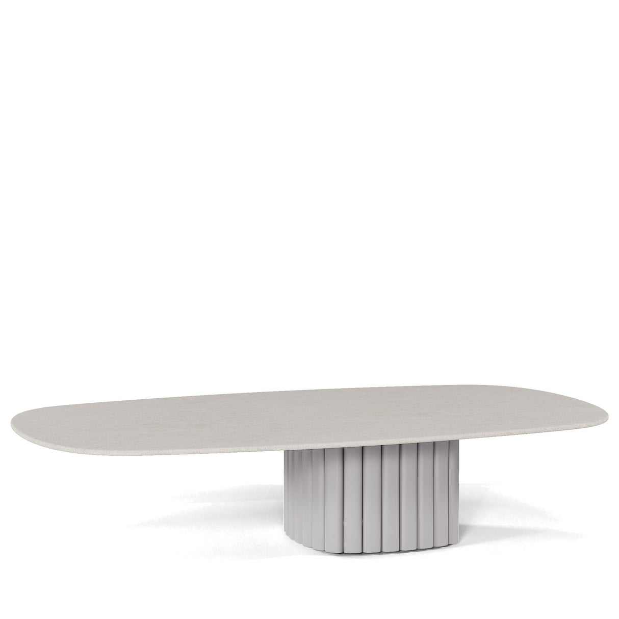 Manutti Nami Table basse céramique 128x72cm h:27cm Flint AF13 Céramique Perla 12mm 5K66 