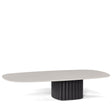 Manutti Nami Table basse céramique 128x72cm h:27cm Lava AF10 Céramique Perla 12mm 5K66 