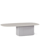 Manutti Nami Table basse céramique 128x72cm h:36cm Flint AF13 Céramique Perla 12mm 5K66 