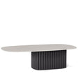 Manutti Nami Table basse céramique 128x72cm h:36cm Lava AF10 Céramique Perla 12mm 5K66 