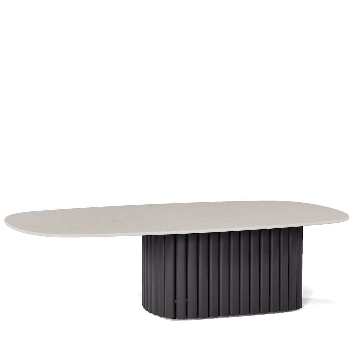 Manutti Nami Table basse céramique 128x72cm h:36cm Lava AF10 Céramique Perla 12mm 5K66 