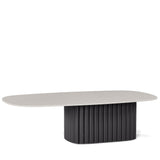 Manutti Nami Table basse céramique 128x72cm h:36cm Lava AF10 Céramique Perla 12mm 5K66 
