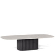 Manutti Nami Table basse céramique 148x74cm h:36cm Lava AF10 Céramique Perla 12mm 5K66 