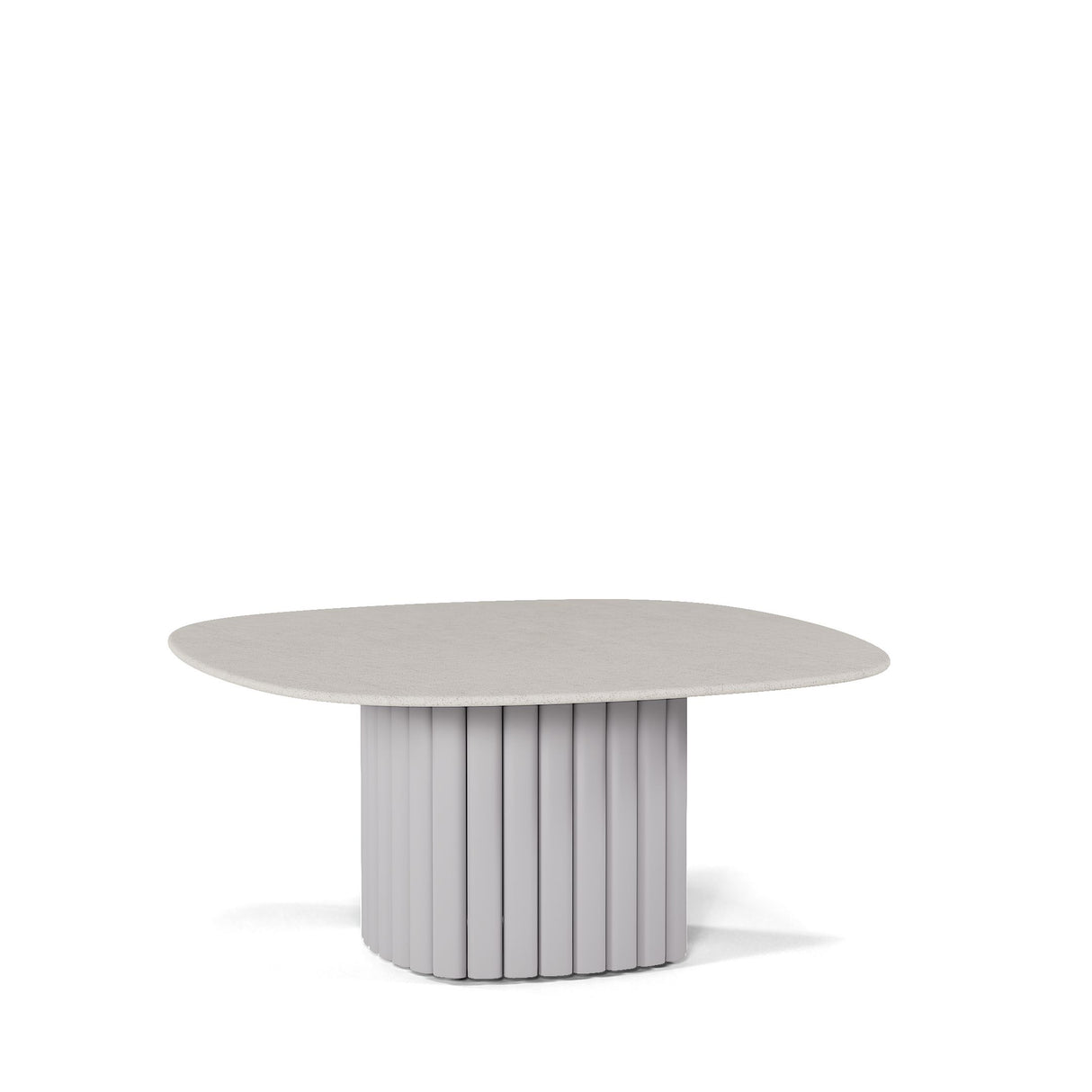 Manutti Nami Table basse céramique 78x78cm h:36cm Flint AF13 Céramique Perla 12mm 5K66 