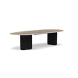 Manutti Ogado Table Organic 310x135cm Teck Scuro HFTS Céramique Travertin 12mm (5K54) 