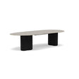 Manutti Ogado Table Organic 310x135cm Teck Scuro HFTS Céramique Travertin Crema 12mm (5K74) 