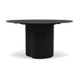 Manutti Ogado Table Repas Low Dining Ø125cm h:66cm Teck Scuro HFTS Céramique Basalt Black 12mm (5K67) 
