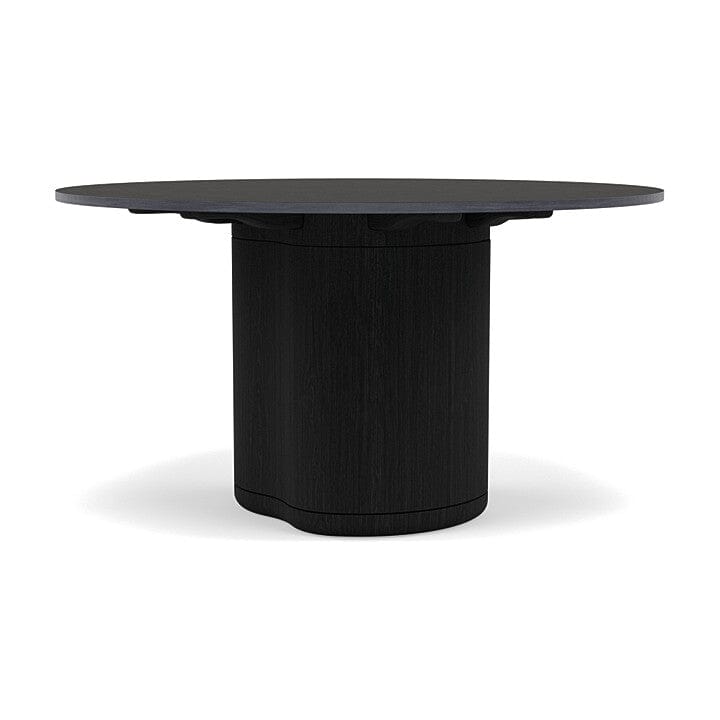 Manutti Ogado Table Repas Low Dining Ø125cm h:66cm Teck Scuro HFTS Céramique Basalt Black 12mm (5K67) 