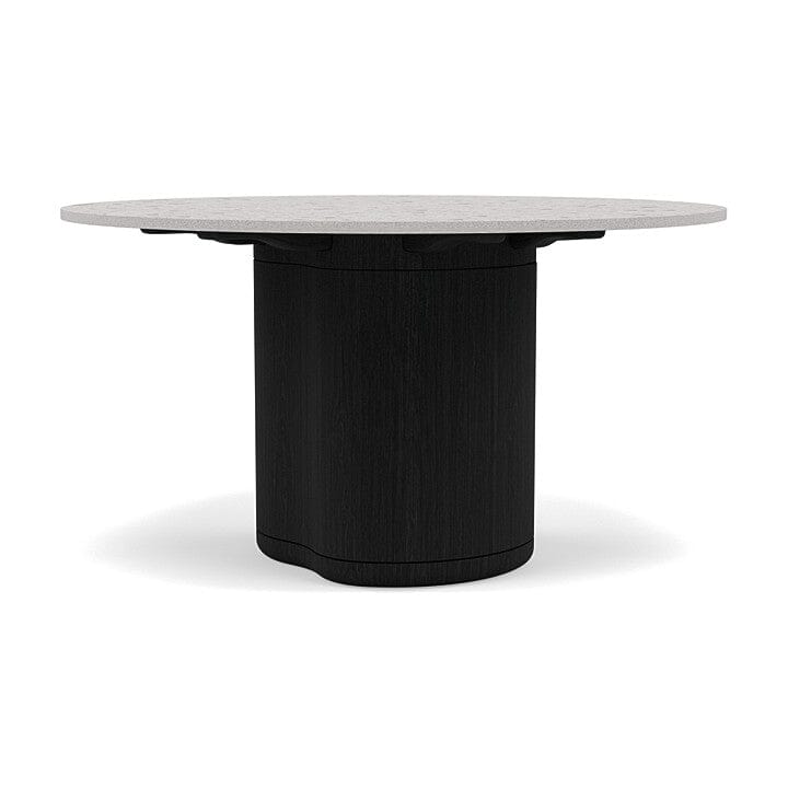 Manutti Ogado Table Repas Low Dining Ø125cm h:66cm Teck Scuro HFTS Céramique Fossil 12mm (5K53) 