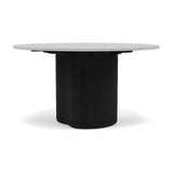 Manutti Ogado Table Repas Low Dining Ø125cm h:66cm Teck Scuro HFTS Céramique Fossil 12mm (5K53) 