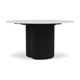 Manutti Ogado Table Repas Low Dining Ø125cm h:66cm Teck Scuro HFTS Céramique Perle 12mm (5K66) 