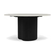 Manutti Ogado Table Repas Low Dining Ø125cm h:66cm Teck Scuro HFTS Céramique Speckled Sand 12mm (5K73) 