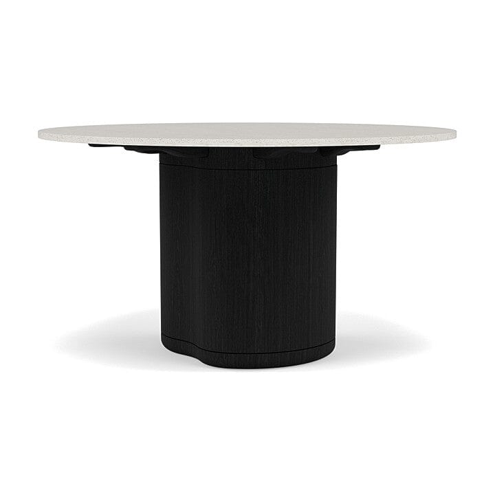 Manutti Ogado Table Repas Low Dining Ø125cm h:66cm Teck Scuro HFTS Céramique Speckled Sand 12mm (5K73) 
