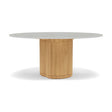 Manutti Ogado Table Repas Low Dining Ø148cm h:66cm Teck Brushed HFTB Céramique Concrete 12mm (5K68) 