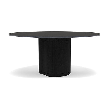 Manutti Ogado Table Repas Low Dining Ø148cm h:66cm Teck Scuro HFTS Céramique Basalt Black 12mm (5K67) 