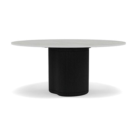 Manutti Ogado Table Repas Low Dining Ø148cm h:66cm Teck Scuro HFTS Céramique Concrete 12mm (5K68) 