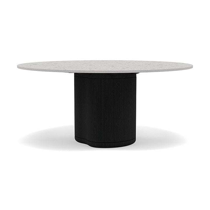 Manutti Ogado Table Repas Low Dining Ø148cm h:66cm Teck Scuro HFTS Céramique Fossil 12mm (5K53) 