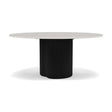 Manutti Ogado Table Repas Low Dining Ø148cm h:66cm Teck Scuro HFTS Céramique Speckled Sand 12mm (5K73) 