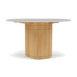 Manutti Ogado Table Repas Ø125cm Teck Brushed HFTB Céramique Concrete 12mm (5K68) 