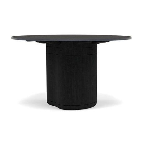 Manutti Ogado Table Repas Ø125cm Teck Scuro HFTS Céramique Basalt Black 12mm (5K67) 