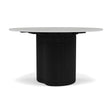 Manutti Ogado Table Repas Ø125cm Teck Scuro HFTS Céramique Concrete 12mm (5K68) 