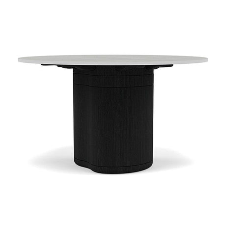 Manutti Ogado Table Repas Ø125cm Teck Scuro HFTS Céramique Concrete 12mm (5K68) 