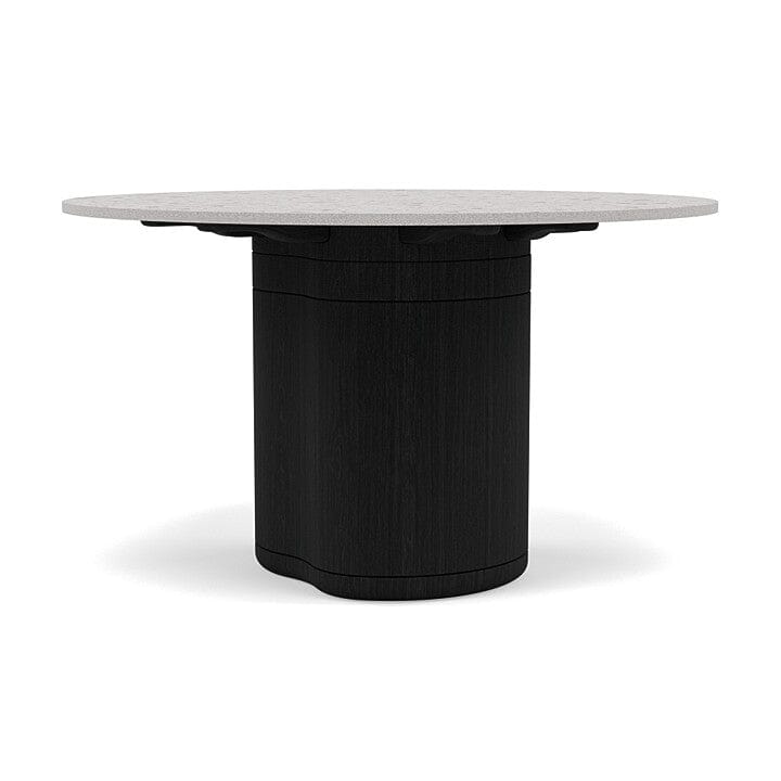Manutti Ogado Table Repas Ø125cm Teck Scuro HFTS Céramique Fossil 12mm (5K53) 