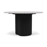 Manutti Ogado Table Repas Ø125cm Teck Scuro HFTS Céramique Fossil 12mm (5K53) 