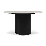 Manutti Ogado Table Repas Ø125cm Teck Scuro HFTS Céramique Speckled Sand 12mm (5K73) 
