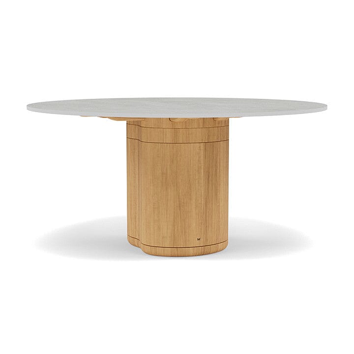Manutti Ogado Table Repas Ø148cm Teck Brushed HFTB Céramique Concrete 12mm (5K68) 