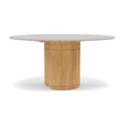 Manutti Ogado Table Repas Ø148cm Teck Brushed HFTB Céramique Fossil 12mm (5K53) 