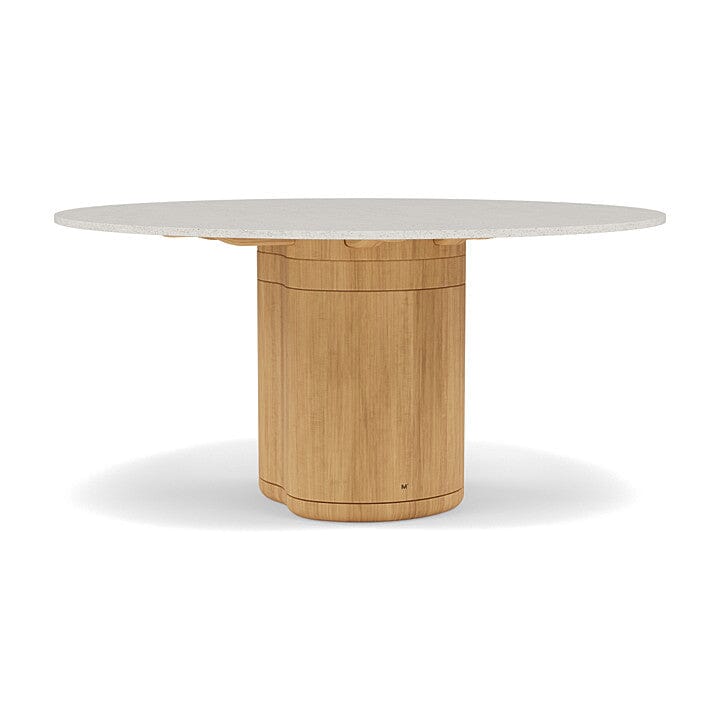 Manutti Ogado Table Repas Ø148cm Teck Brushed HFTB Céramique Speckled Sand 12mm (5K73) 