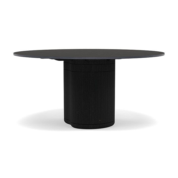 Manutti Ogado Table Repas Ø148cm Teck Scuro HFTS Céramique Basalt Black 12mm (5K67) 