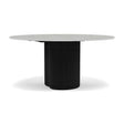 Manutti Ogado Table Repas Ø148cm Teck Scuro HFTS Céramique Concrete 12mm (5K68) 