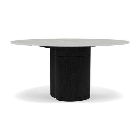 Manutti Ogado Table Repas Ø148cm Teck Scuro HFTS Céramique Concrete 12mm (5K68) 
