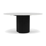 Manutti Ogado Table Repas Ø148cm Teck Scuro HFTS Céramique Perle 12mm (5K66) 