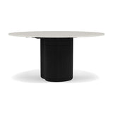 Manutti Ogado Table Repas Ø148cm Teck Scuro HFTS Céramique Speckled Sand 12mm (5K73) 