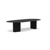 Manutti Ogado Table repas Organic 310x135cm Teck Scuro HFTS Céramique Basalt Black (5K67) 