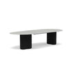 Manutti Ogado Table repas Organic 310x135cm Teck Scuro HFTS Céramique Concrete (5K68) 