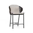 Manutti Radoc Radius Barstool 61, coussins non inclus Lava SF10 - Rope Anthracite 4.5mm (1R03) 