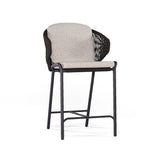 Manutti Radoc Radius Barstool 61, coussins non inclus Lava SF10 - Rope Anthracite 4.5mm (1R03) 